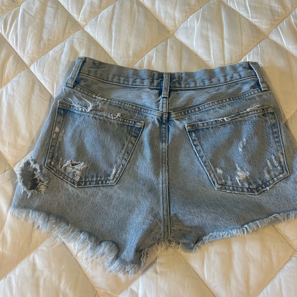 Agolde High Rise Light Blue Cut Off Denim Jean Shorts Size 25 new photos at end - Picture 14 of 16